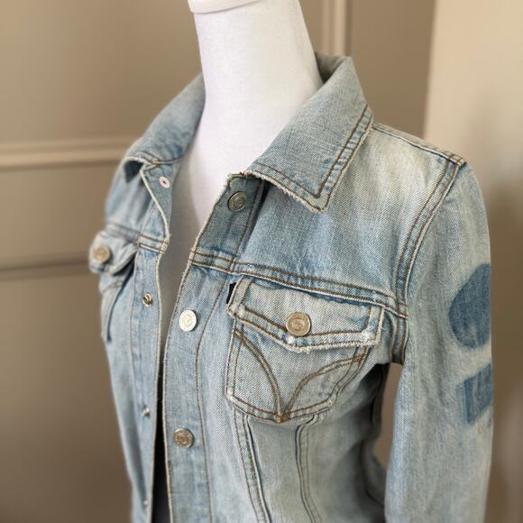 Juicy Couture Faded Blue Denim Jacket - Picture 2 of 9